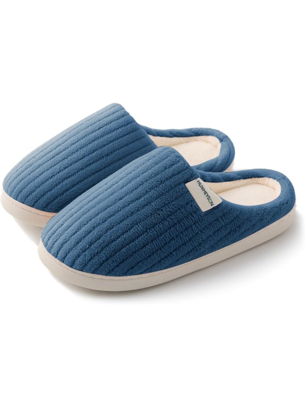 Women's Peacock Blue Warm Anti Skid Rubber Sole Memory Foam Comfy Indoor Slipper